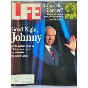 LIFE Magazine May 1992, Good Night, Johnny, Cure for Cancer? QE II, Hawaii